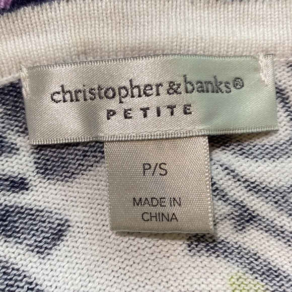 Petite Floral Cotton Sweater by CHRISTOPHER BANKS - Picture 4 of 6